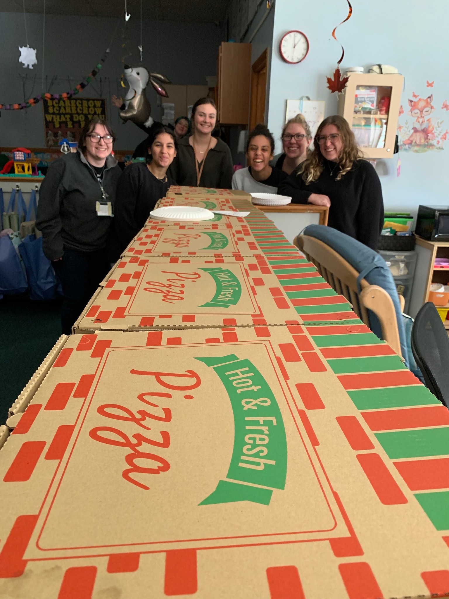 Teachers and pizza